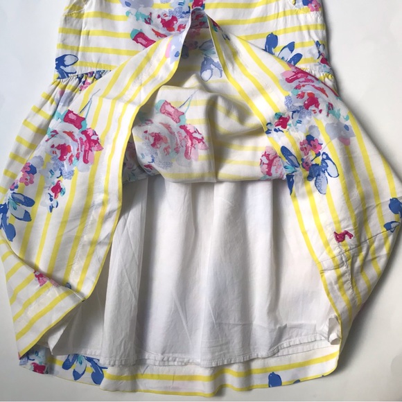 Joules Yellow, white and Pink Floral Dress, Size 6y. - Picture 7 of 10